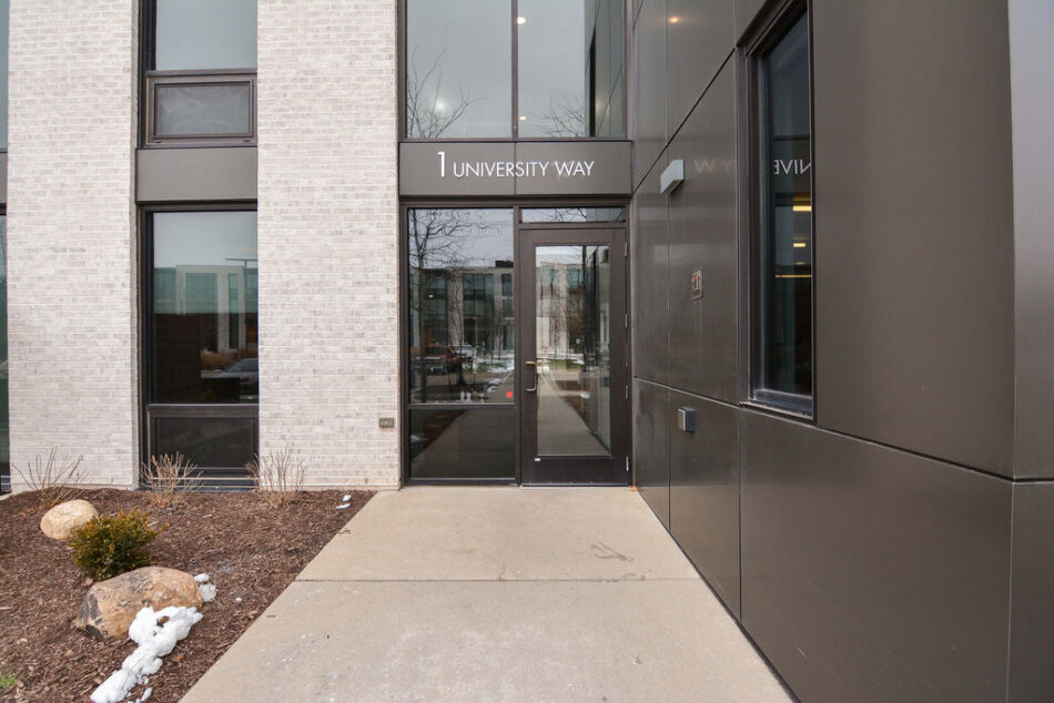 Condo building entrance.