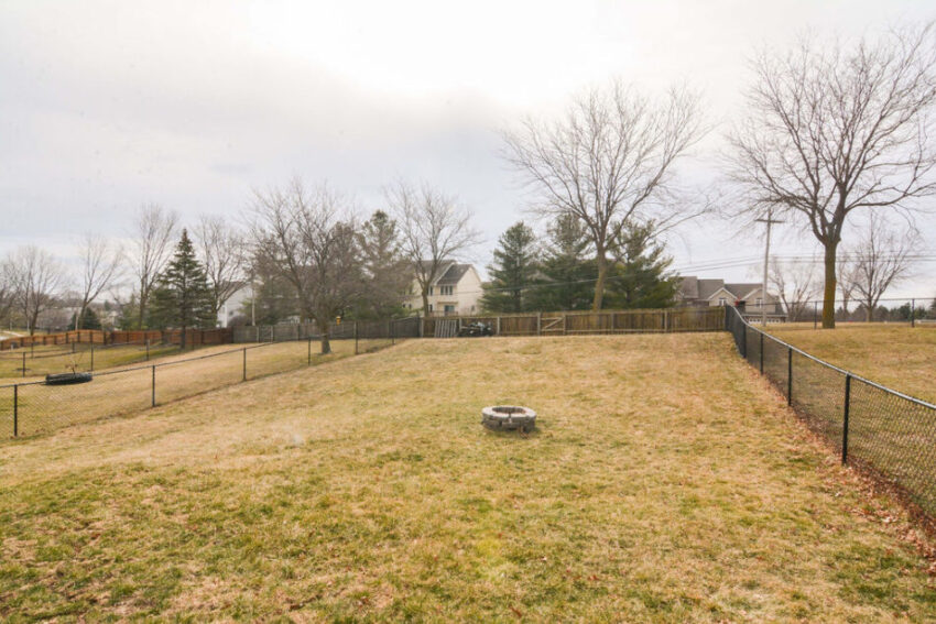 Large, fully-fenced back yard.