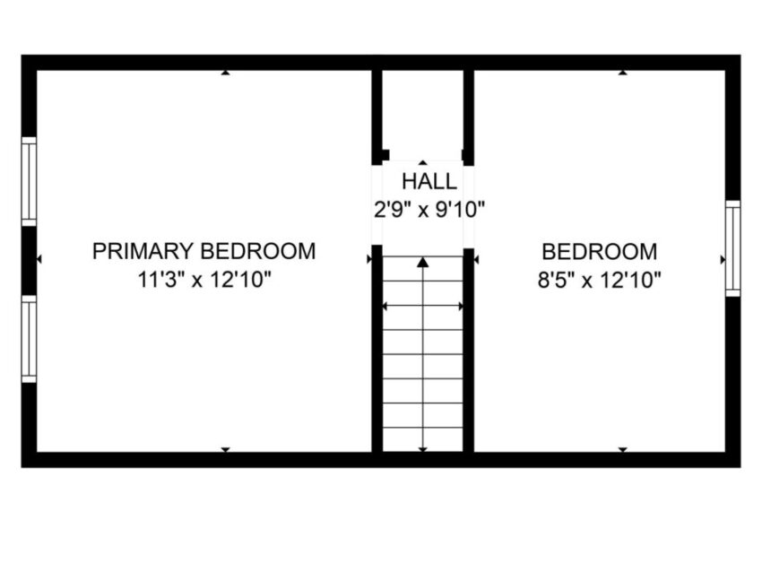 Upper story floorplan.