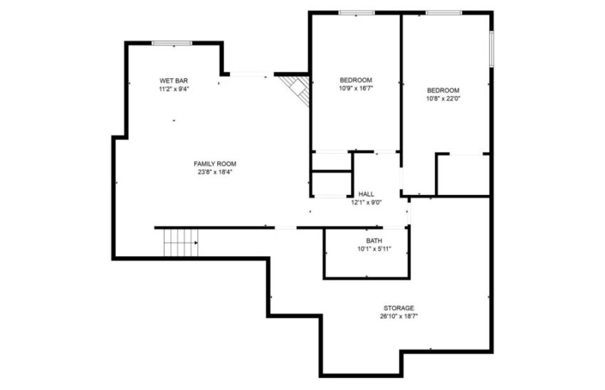 Lower level floorplan.