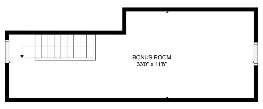 Upper level floorplan.